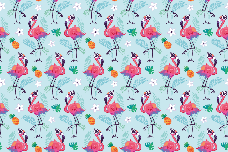 Tischsets originell flamingo tropfenmuster - TenStickers