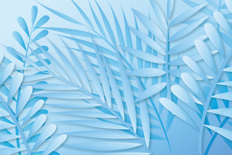 Tischset mit blättrigem palmenmuster - TenStickers