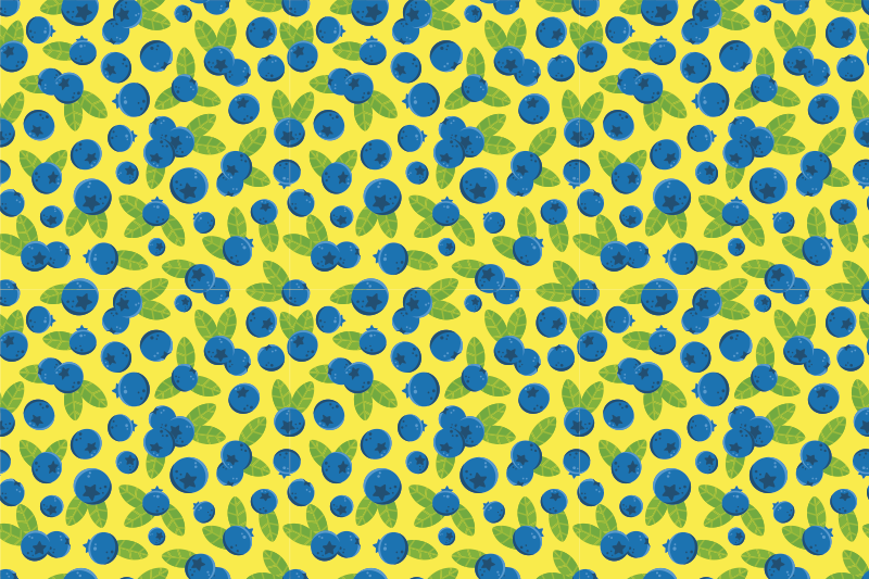 Tischsets originell mit buntem heidelbeer-muster - TenStickers