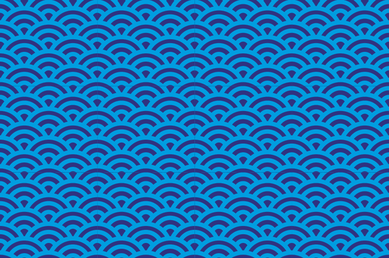 Tischset mit geschwungenem wellenelement - TenStickers