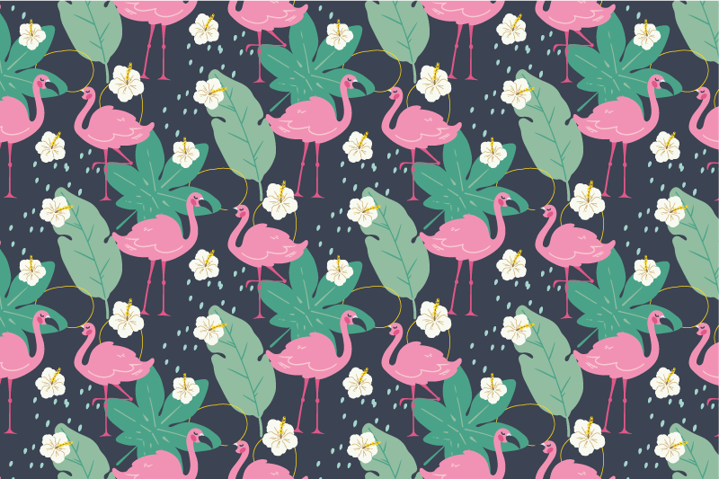 Tischsets originell mit flamingo blattmuster - TenStickers