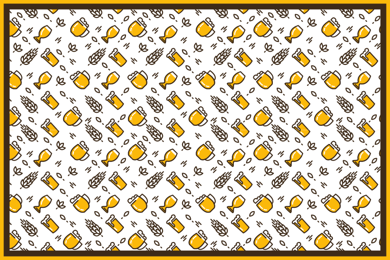 Tischsets originell mit craft beer icons - TenStickers