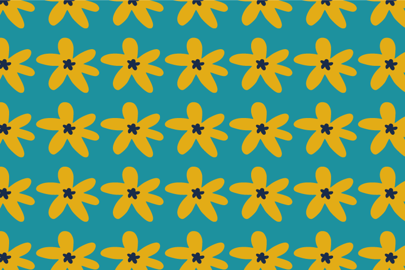 Tischset modern mit lebhaftem blumenmuster - TenStickers