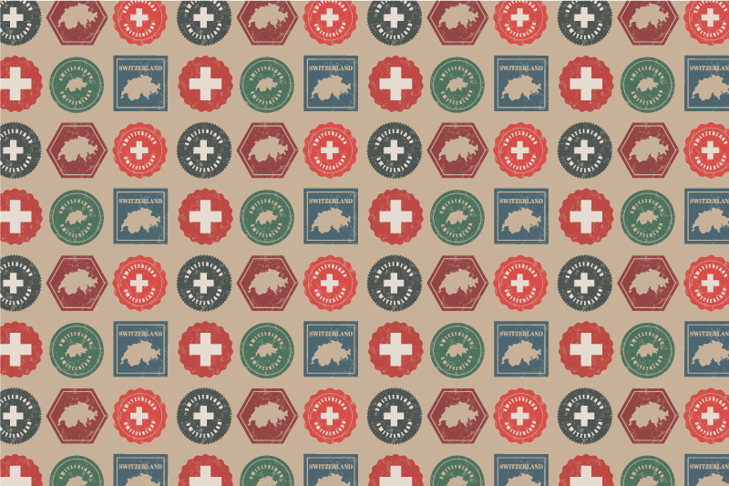 Tischsets originell mit schweiz flaggenmotiven - TenStickers