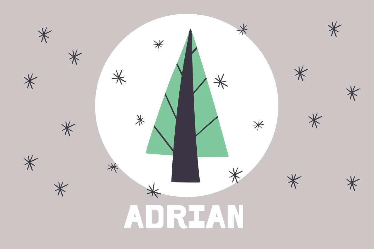 Tischset Weihnachten Personalisierter weihnachtsbaum - TenStickers