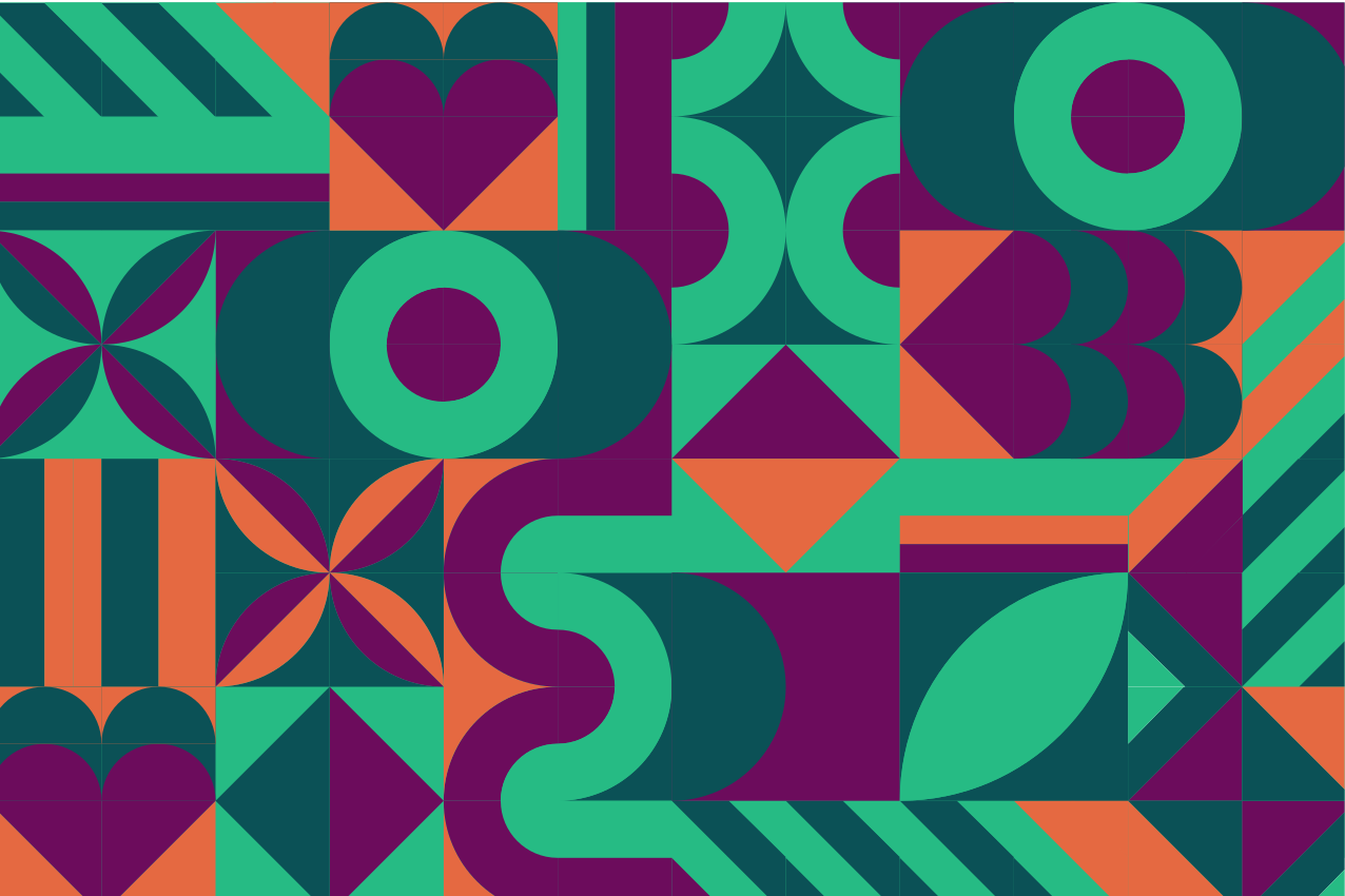 Tischset modern Farbiges geometrisches Muster - TenStickers