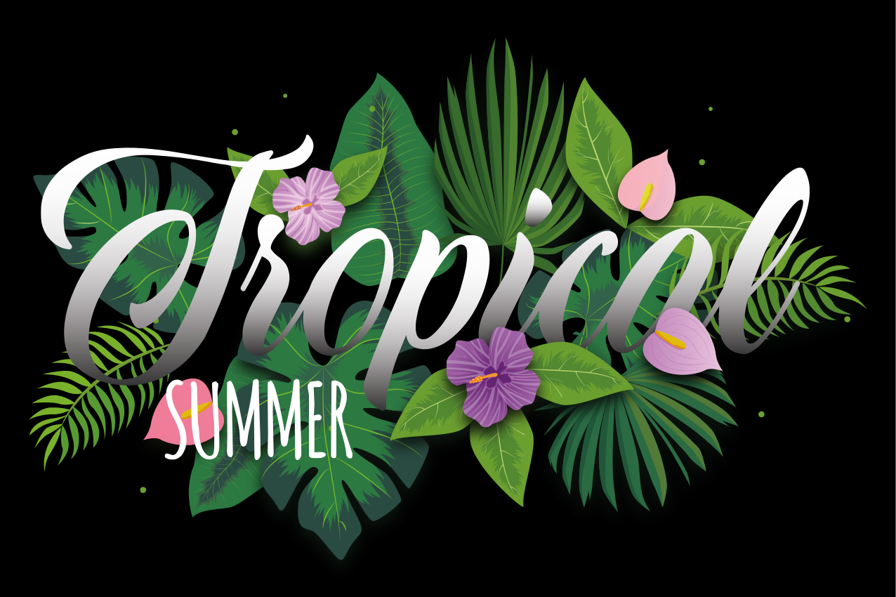 Tischsets originell tropisches sommerfeeling - TenStickers