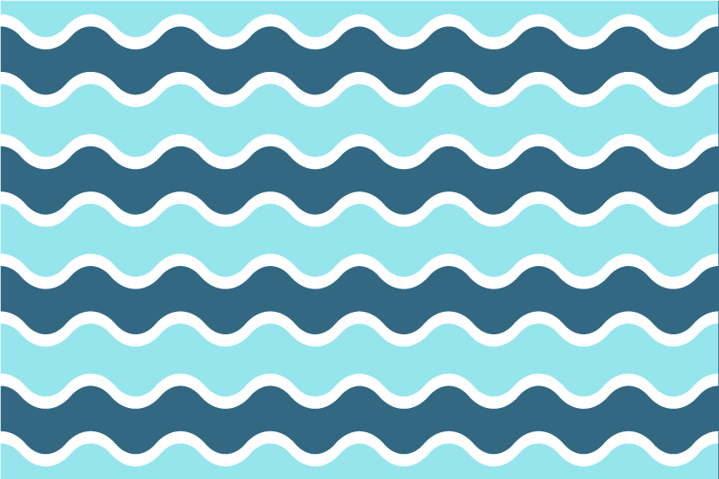 Tischset modern wellenlinienmuster - TenStickers