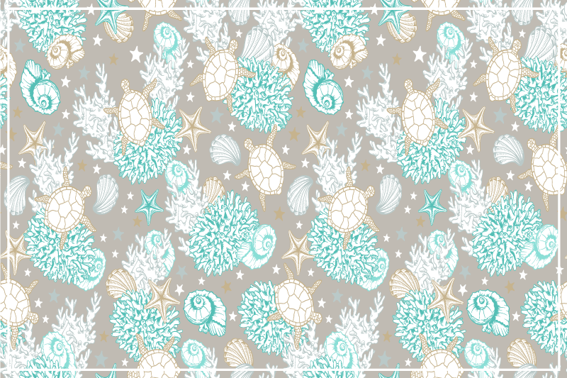 Tischsets originell mit muschel-muster oberfläche - TenStickers