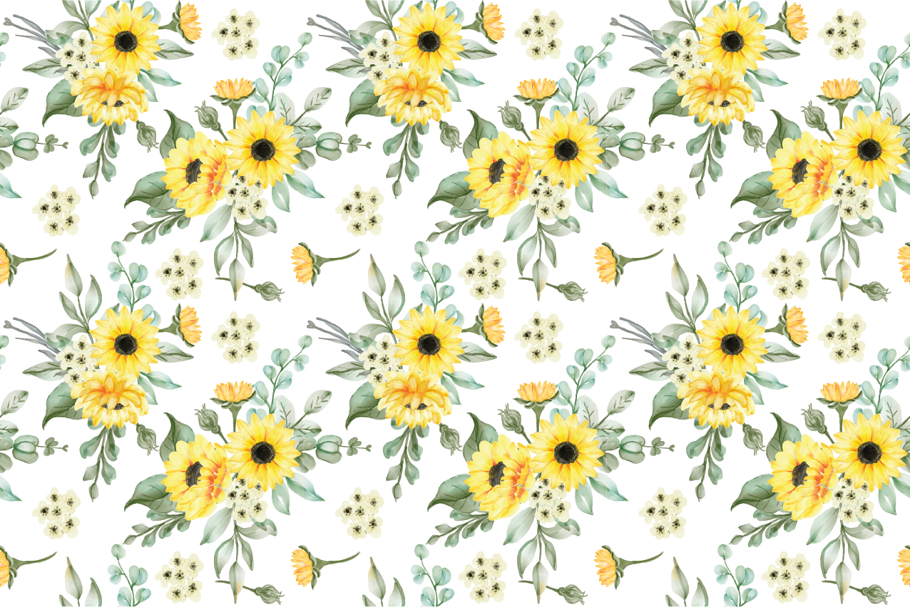 Tischsets originell sonnenblumenmuster - TenStickers