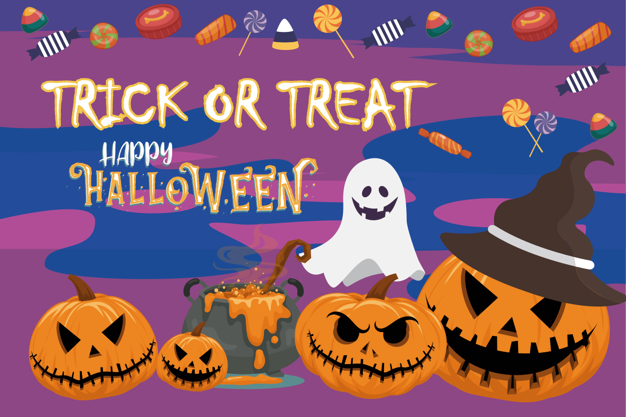 Tischset halloween trick oder treat tisch - TenStickers
