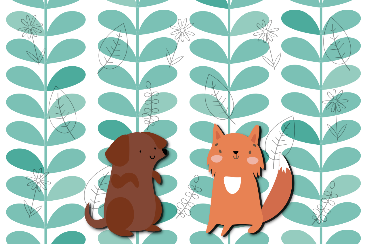 Tischset kinder mit niedlichen tierfreunden - TenStickers