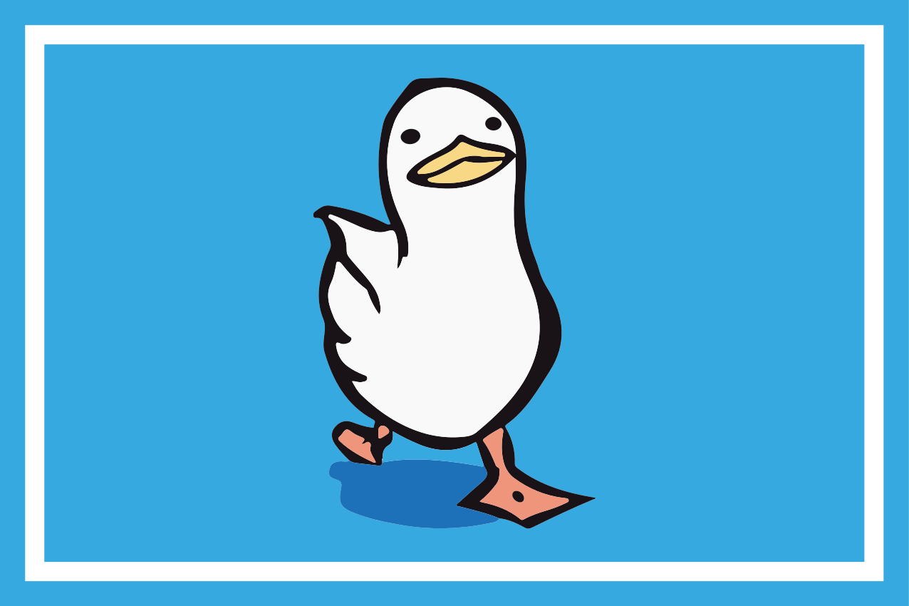 Tischset kinder mit cartoon-entenfigur - TenStickers