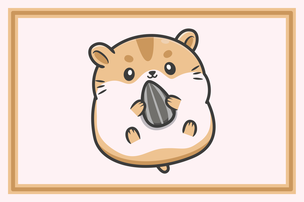 Tischset modern Süße hamsterkarikatur - TenStickers