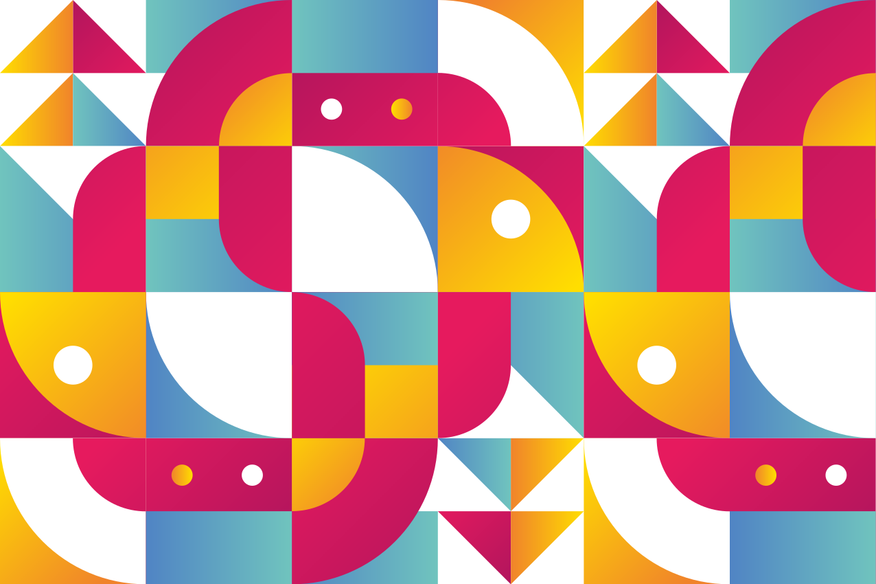 Tischset modern mit kräftigen geometrischen mustern - TenStickers