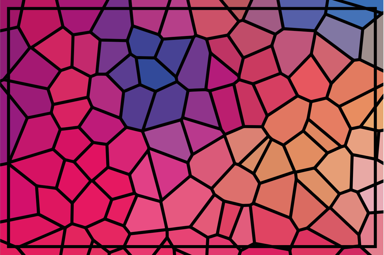 Tischsets originell Lebendige farbe geometrisch - TenStickers