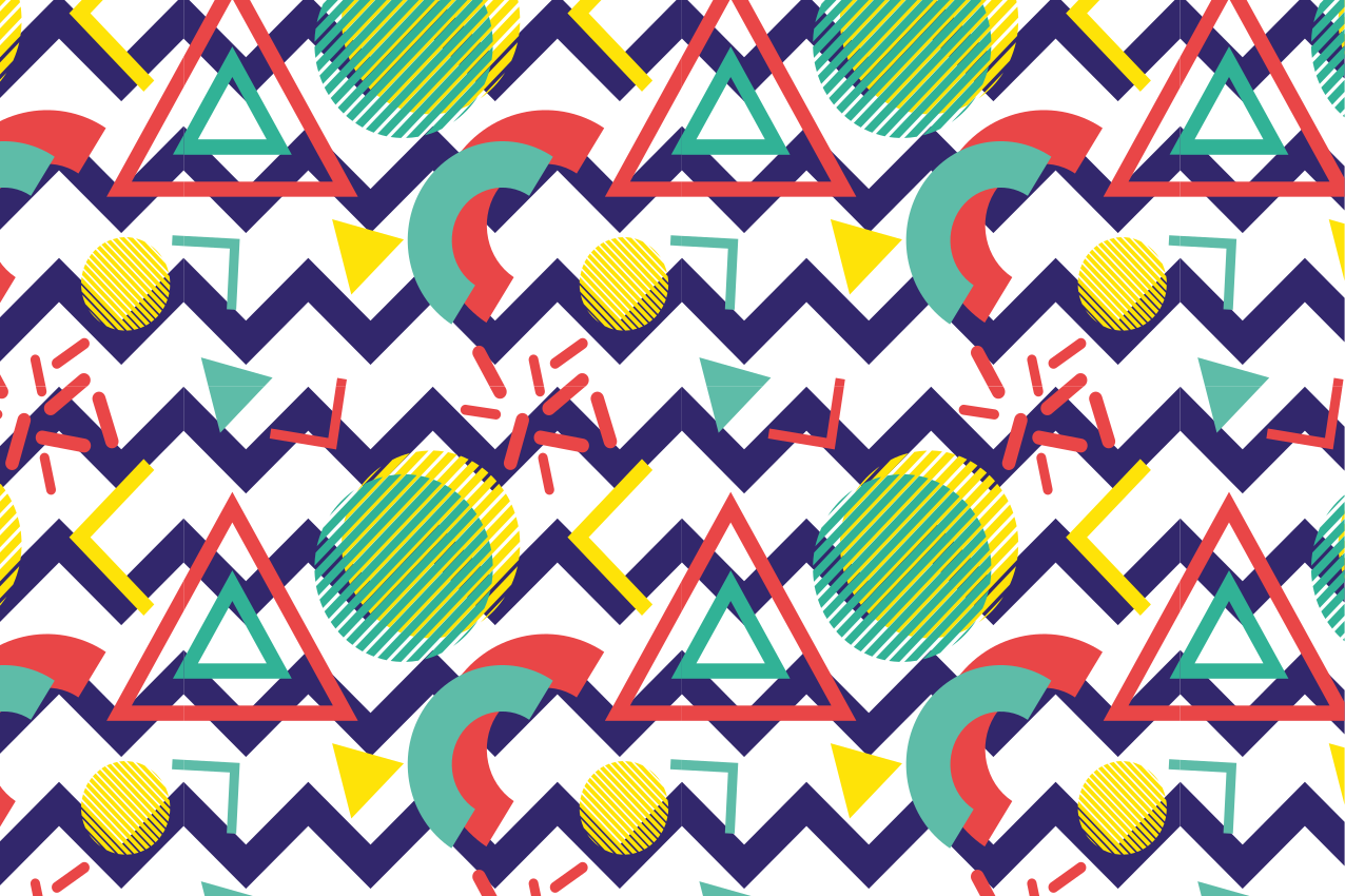 Tischset modern geometrie muster design - TenStickers