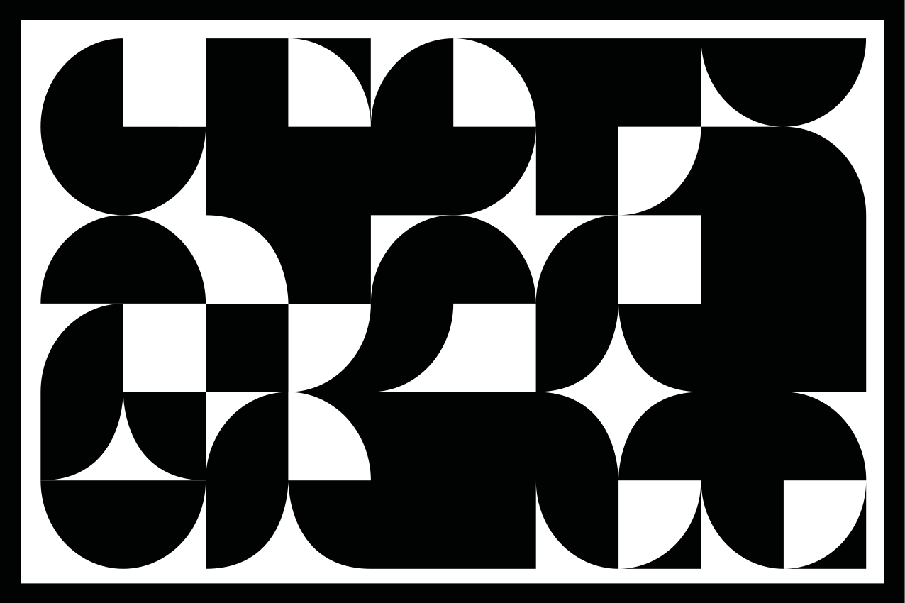 Tischset modern mit geometrischem schwarzmotiv - TenStickers