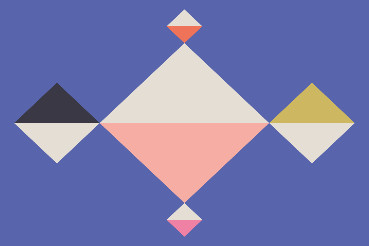 Tischset modern geometrische farbfelder - TenStickers