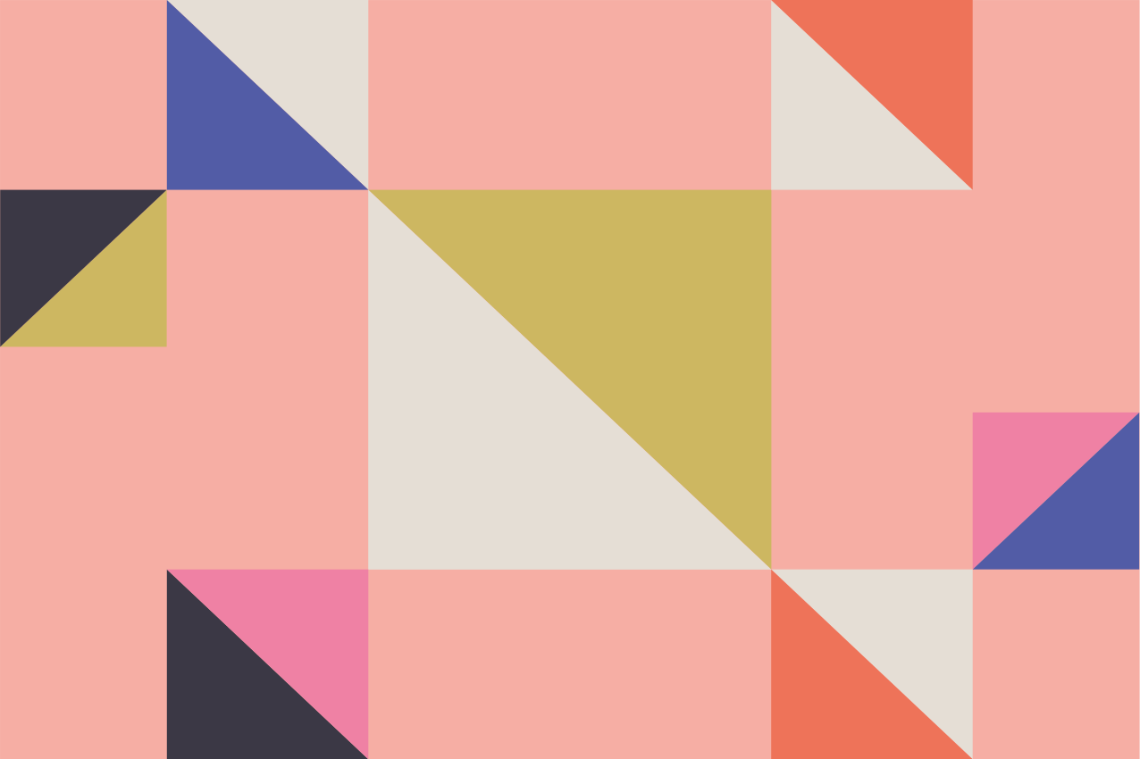 Tischset modern mit geometrischen farbabschnitten - TenStickers