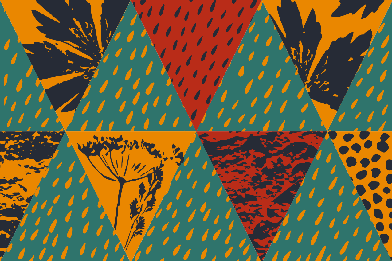 Tischsets originell mit kräftigem geometrischem muster - TenStickers