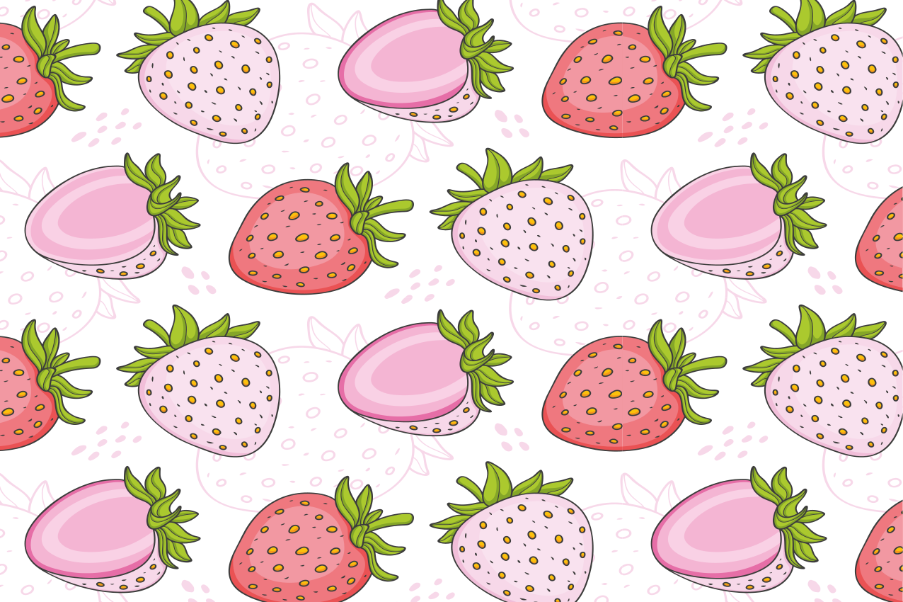 Tischsets originell im pinken erdbeerdesign - TenStickers