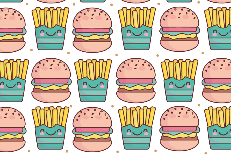 Tischset kinder im fröhlichen burger-design - TenStickers