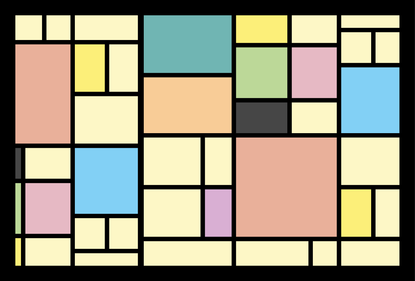 Tischset modern mit geometrisch abstraktem muster - TenStickers