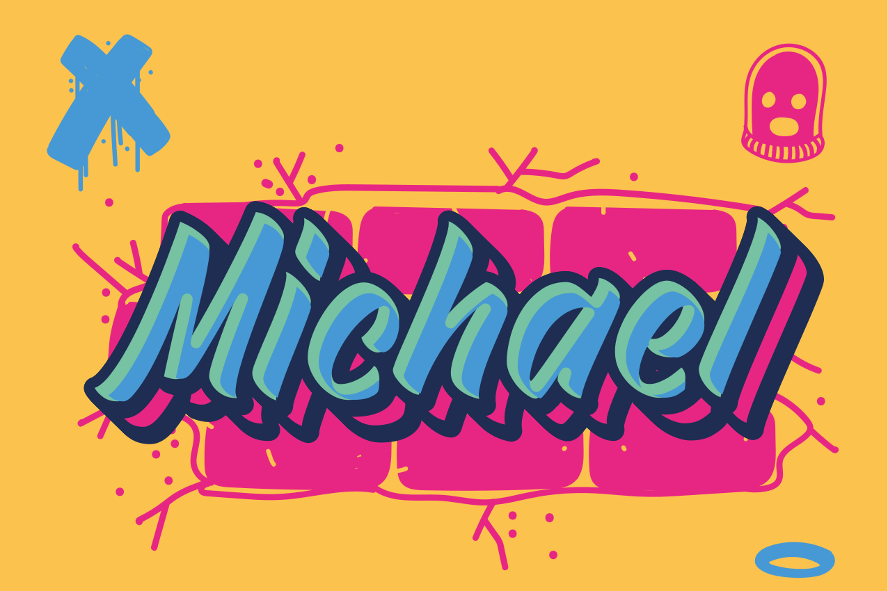 Tischset mit namen mutiges namensstatement - TenStickers