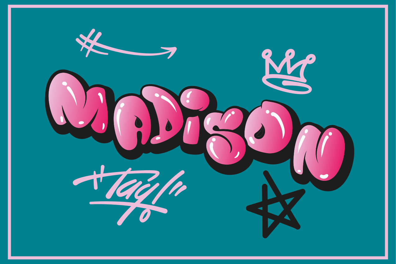 Tischsets originell mit personalisiertem namensdesign - TenStickers