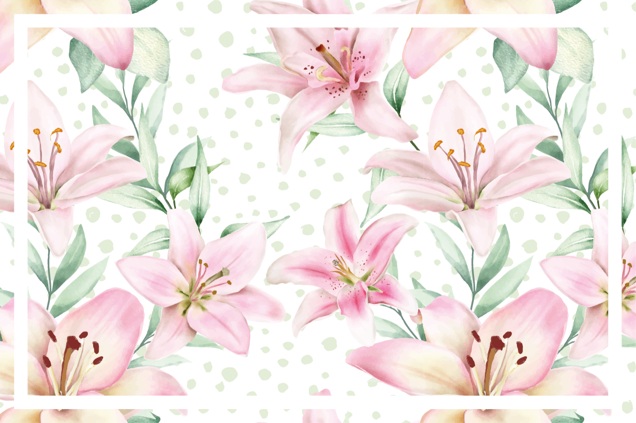 Tischsets originell mit floralem lilienarrangement - TenStickers