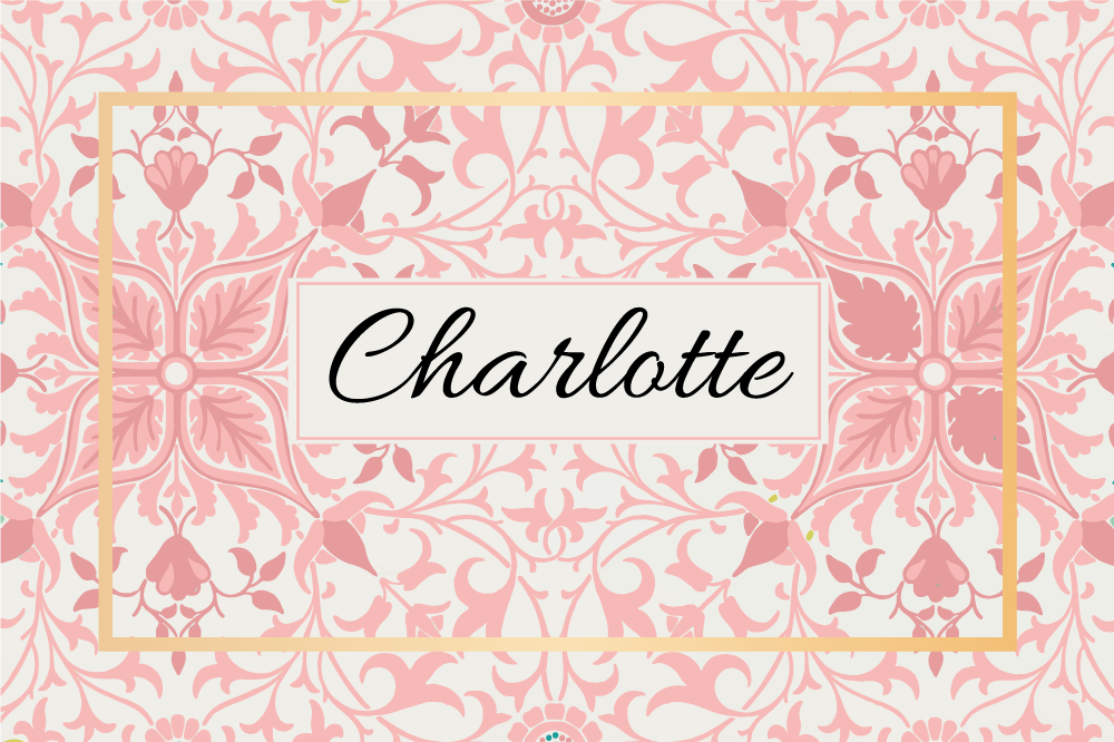 Tischset mit namen individuelles pflanzenarrangement - TenStickers