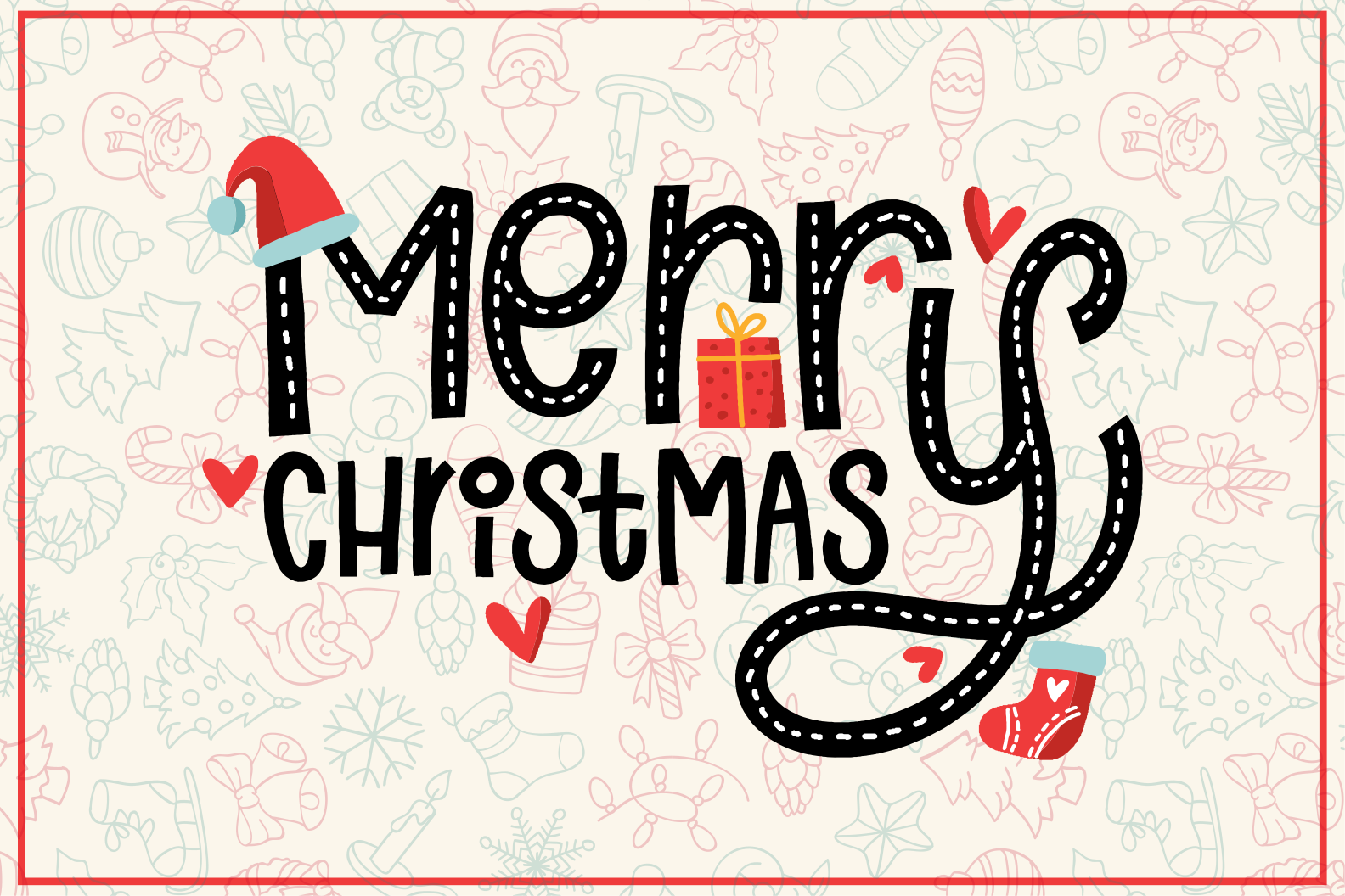 Tischset weihnachten frohe weihnachtsbotschaft - TenStickers