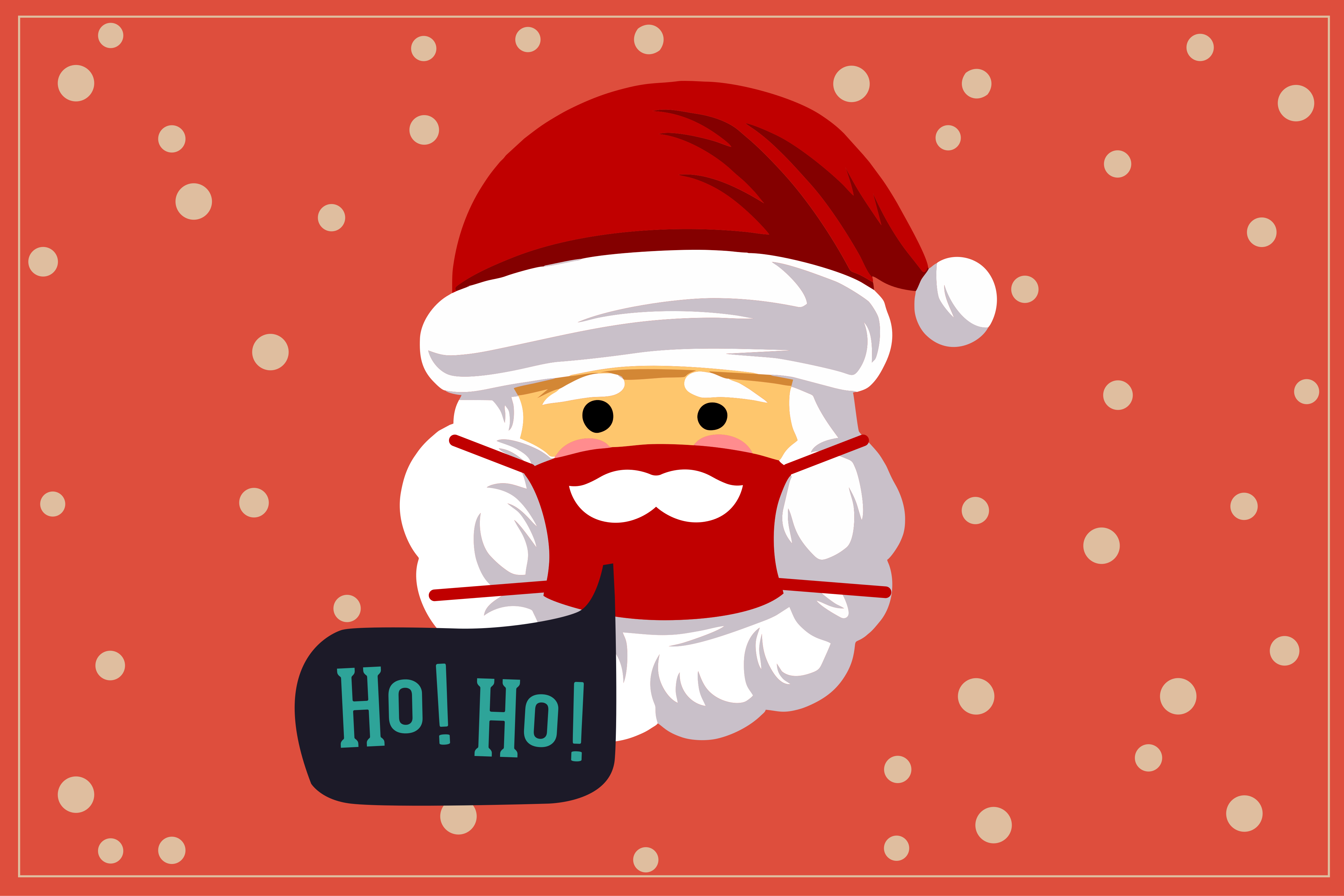 Tischset weihnachten santa claus freude - TenStickers