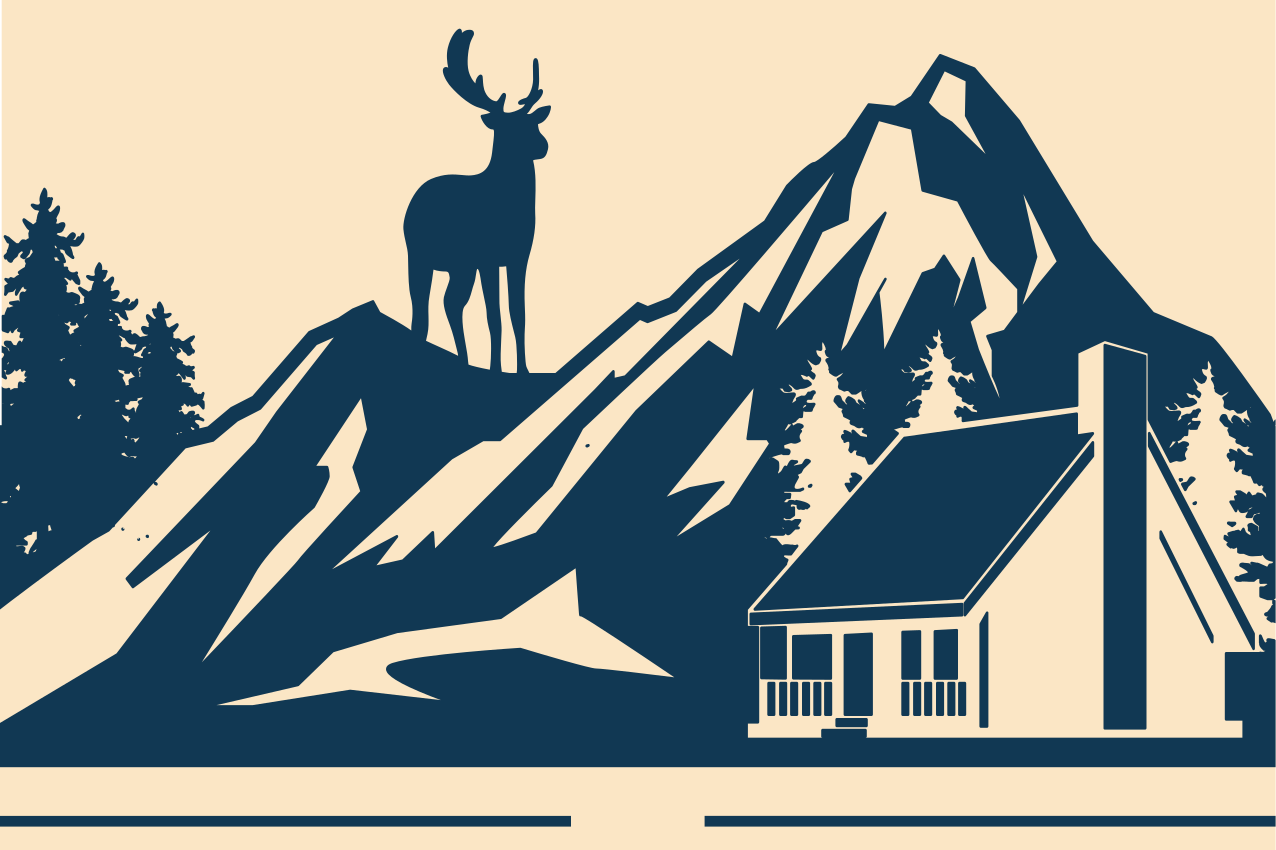 Tischsets originell grand mountain landschaft - TenStickers