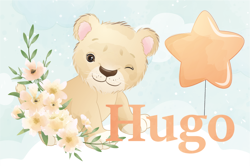 Tischset kinder mit fröhlichem löwenmotiv - TenStickers