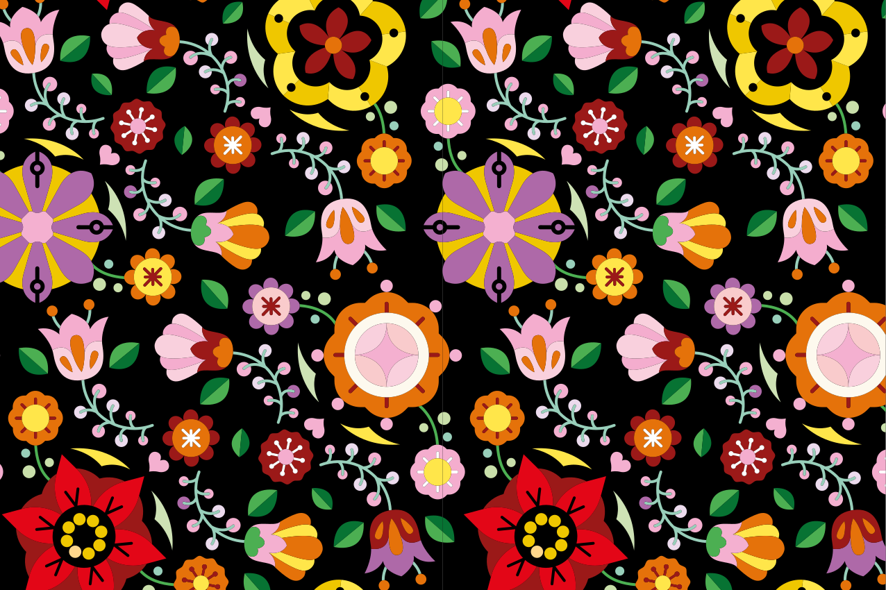 Tischsets originell mit lebendiger blumeninspiration - TenStickers