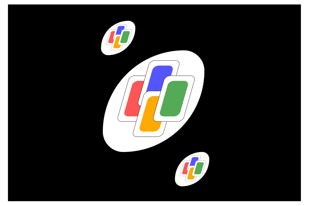 Tischsets originell mit lebendigen geometrischen figuren - TenStickers