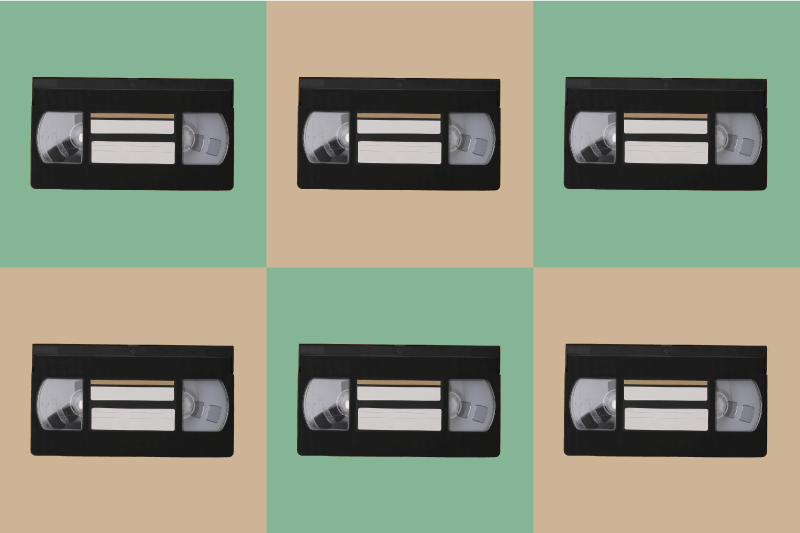 Tischsets originell im vintage vhs tape design - TenStickers