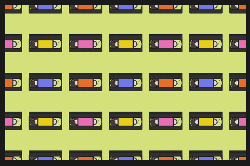 Tischsets originell im bunten videoband-muster - TenStickers