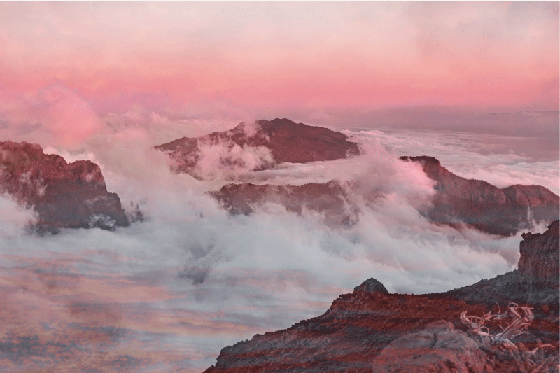 Tischset modern mit bergiger landschaftsszene - TenStickers