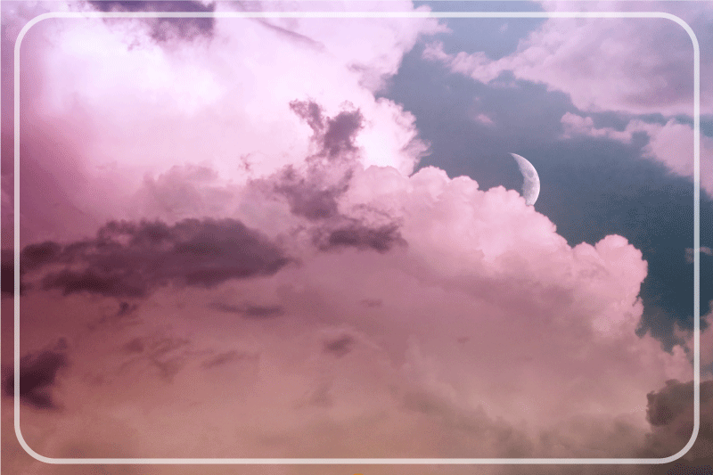 Tischset modern wolkiger himmel mond - TenStickers