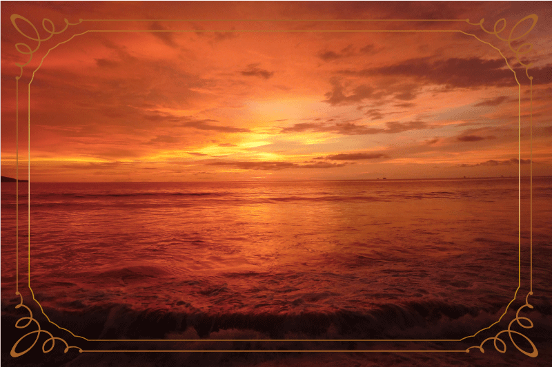 Tischset modern ausblick auf das zwielichtmeer - TenStickers