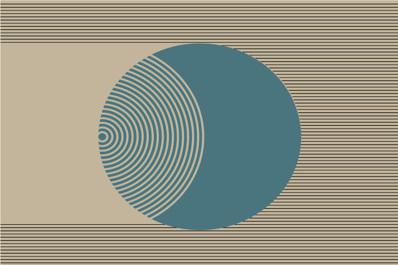 Tischset modern mit geometrischem kreisdesign - TenStickers