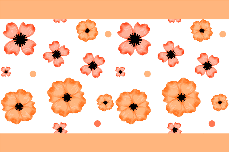 Tischset kinder mit floralen mustern - TenStickers