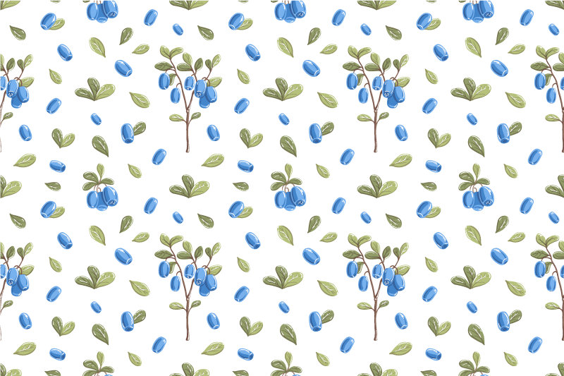 Tischset mit botanischem blauen muster - TenStickers