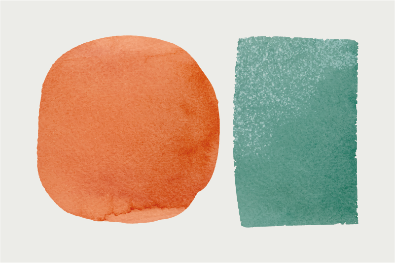 Tischset mit abstrakten farbflecken - TenStickers