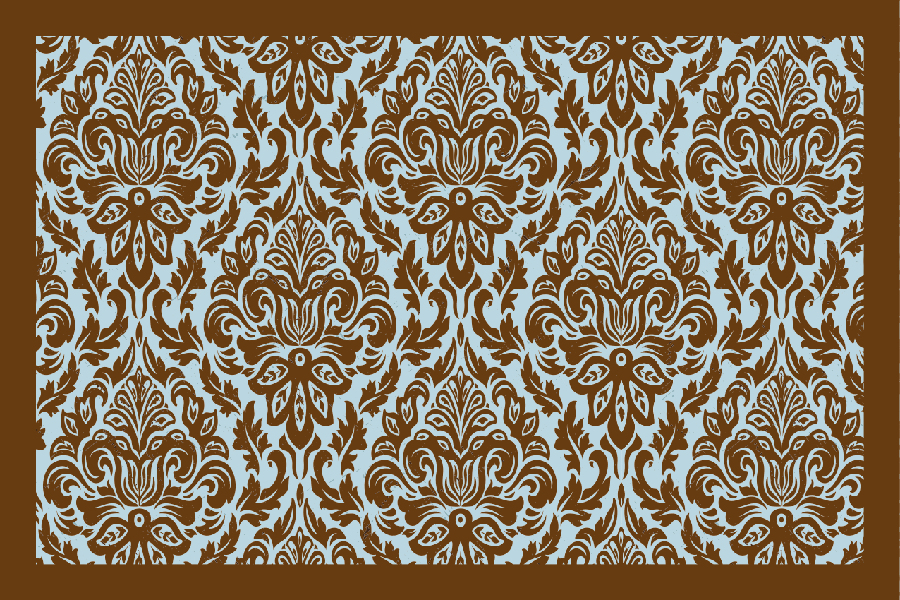 Tischset mit filigranem blumenemblem - TenStickers