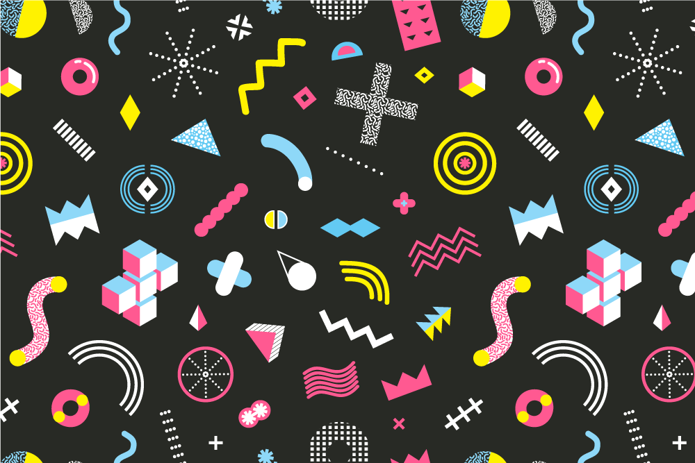 Tischsets originell mit lebhaften geometrischen elementen - TenStickers