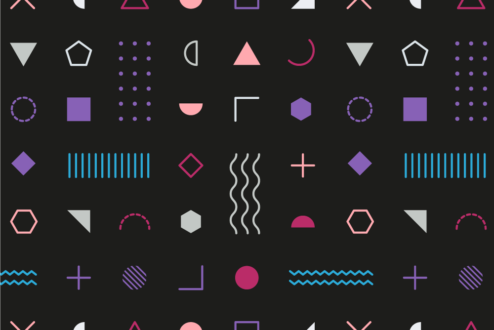 Tischset modern mit geometrischem musterhintergrund - TenStickers